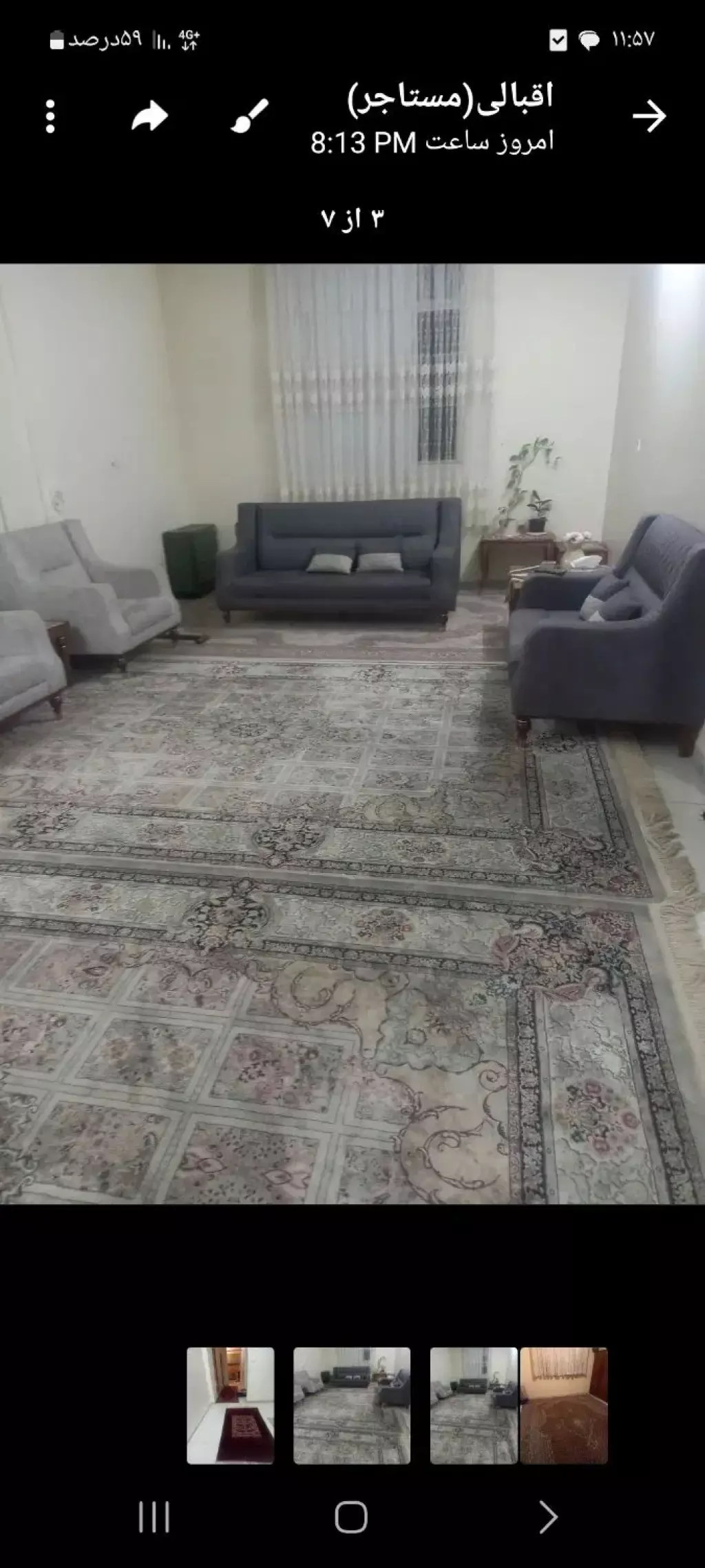 115 متر دو خوابه طبقه دوم